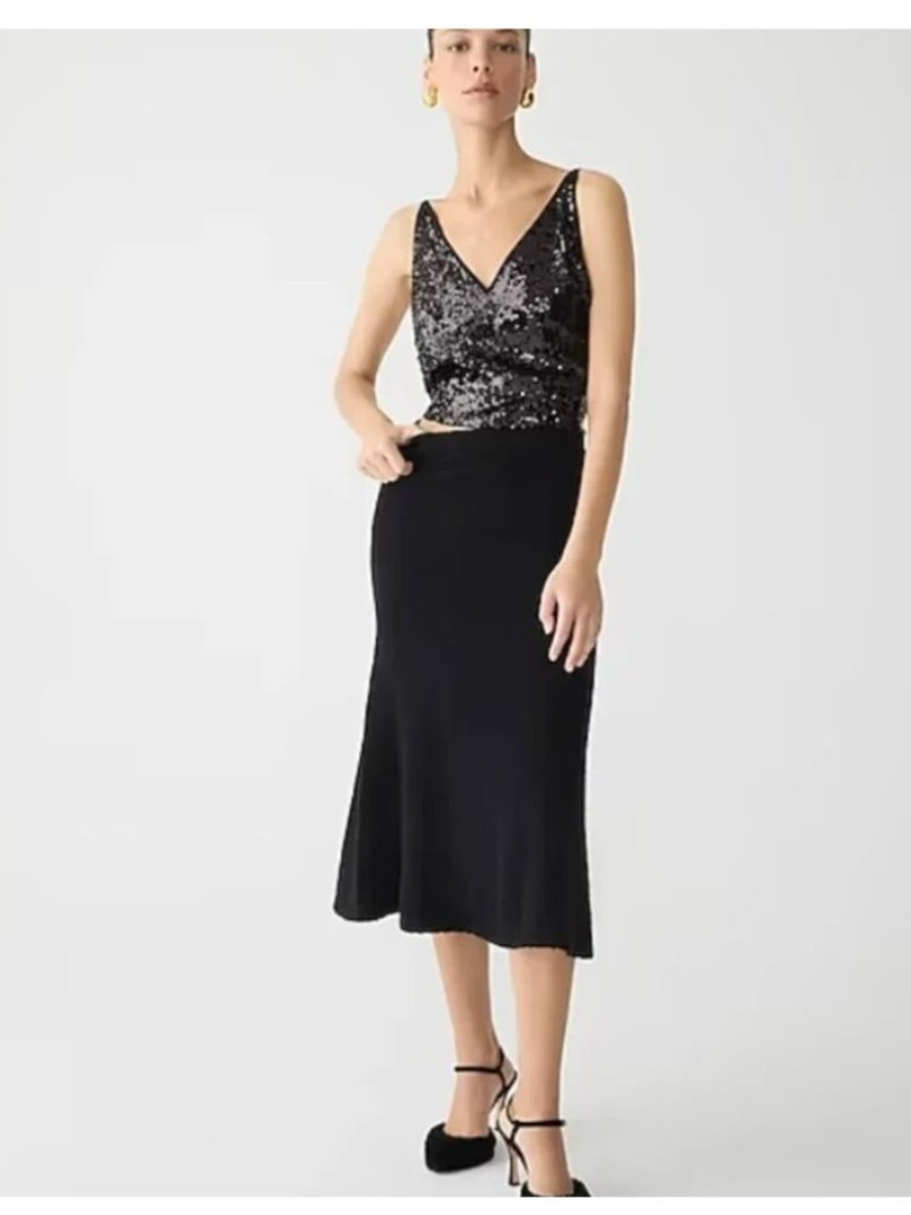 J.Crew Flute-Hem Sweater-Skirt in Wool Bouclé Blend